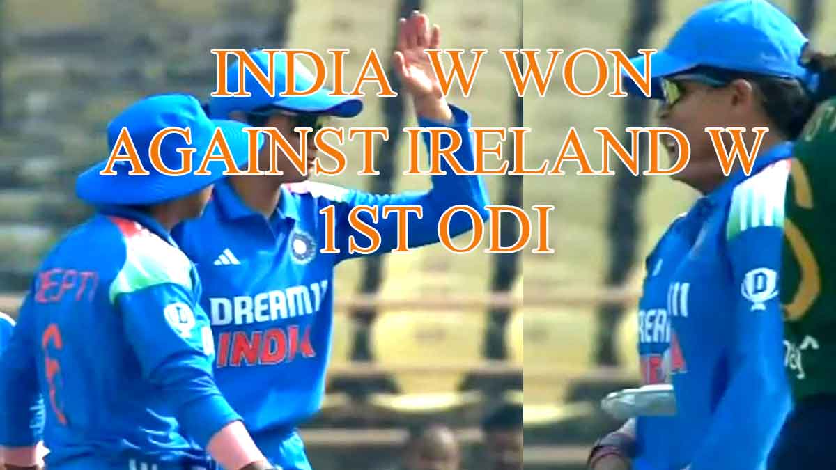 india women vs ireland women ODI match scorecard and highlights