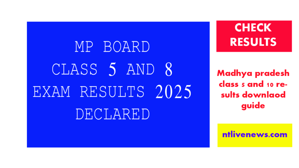 Results downlaod guide mp board calss 5 and 8