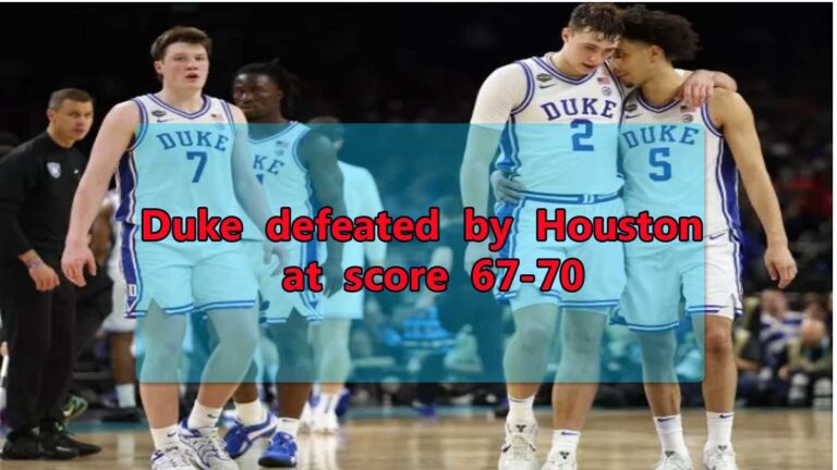 Duke defeated by Houston at score 70-67