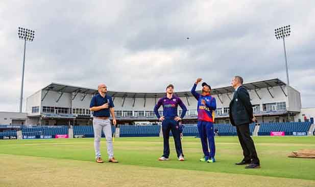 Mens Criccket world cup Nepal vs Scotland Score updates