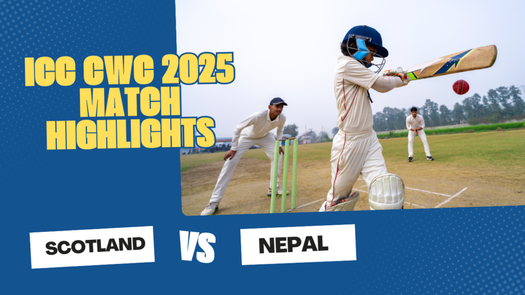 who won the nepal vs sotland ICC CWC match 2026