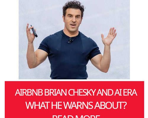 What and to whom Brian Chesky airbnb warns in this ai era