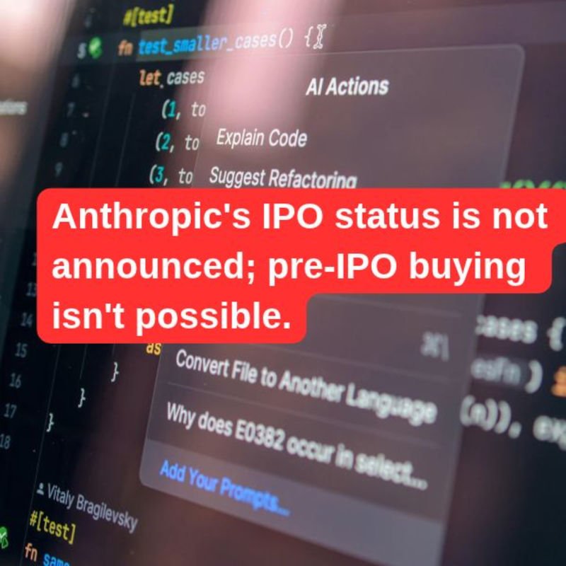 anthropic ipo news USA